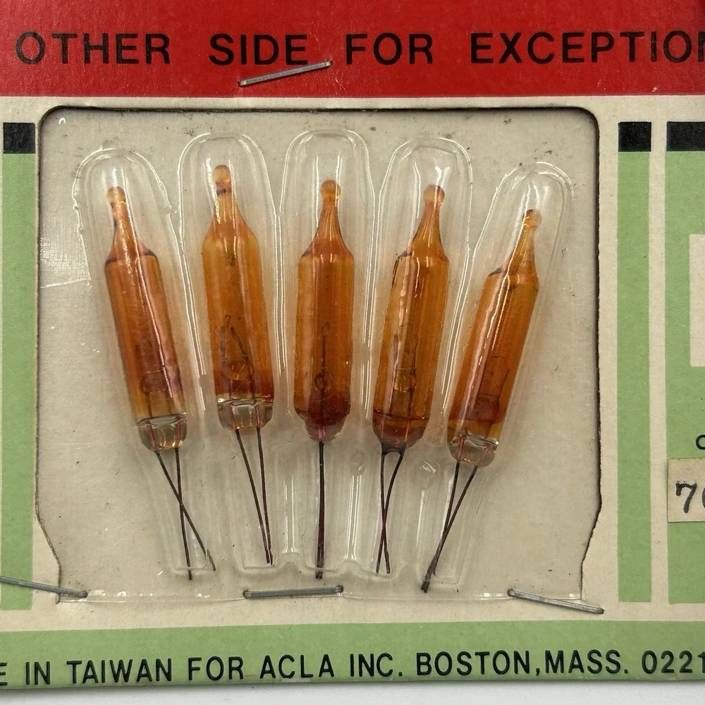 VTG NIP 3 Volt Beacon 5 Pushin Replacement Bulbs for Christmas Midget Sets 701-9